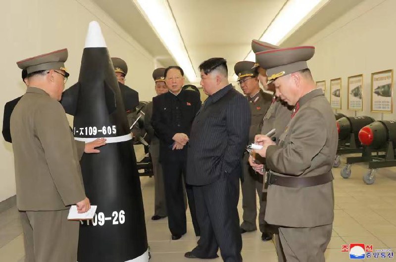 朝鲜劳动党总书记金正恩3月27日指导了核武器实用化工作
