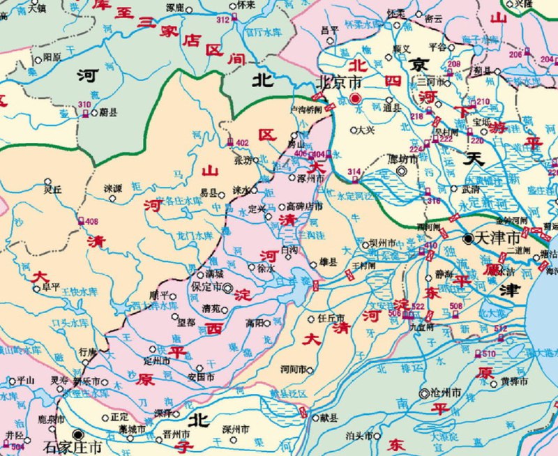 河北省8月2日6时启用永定河泛区（523㎢）