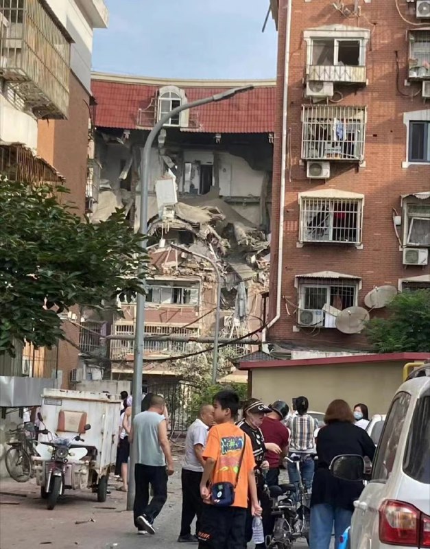 7月19日7时15分许，天津北辰区欢颜里3号楼一居民家中发生燃气爆燃，造成楼体受损